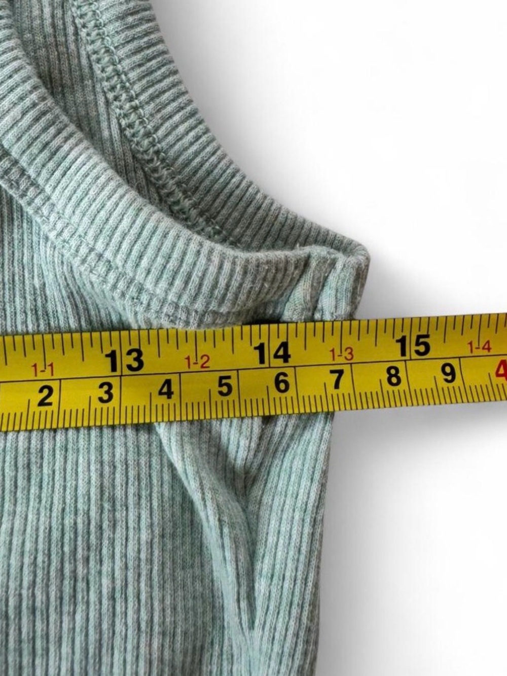 Jockey Ribbed Cropped Tank Top in Sage - Picture 6 of 6